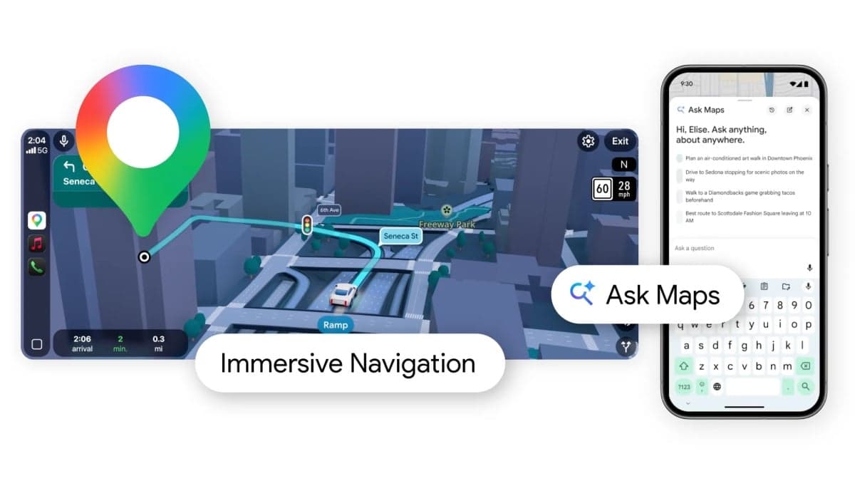 Google Maps gets its biggest AI redesign in a decade with Ask Maps feature and immersive navigation