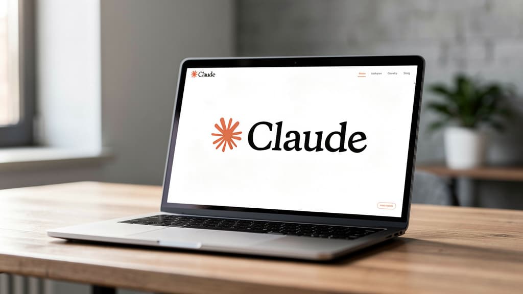 Claude AI on laptop screen