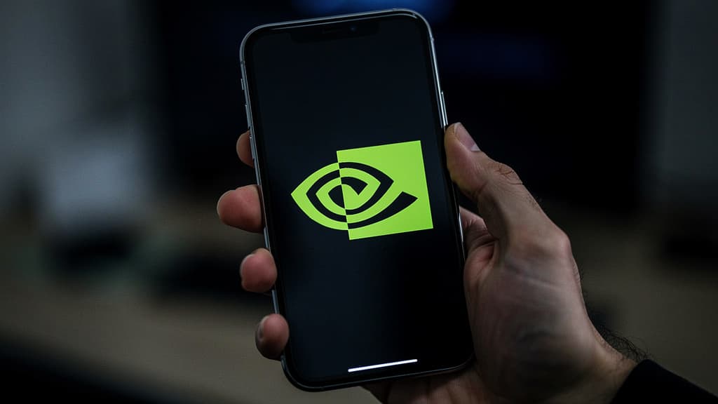 Nvidia logo on phone